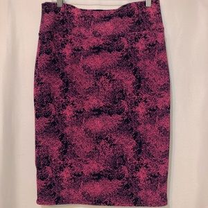 Pencil Skirt Navy blue and Bright pink lularoe